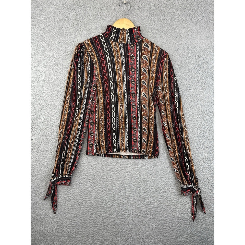 Free People Multicolor Striped Paisley Mock Neck Tunic - Picture 4 of 11
